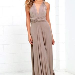 LULUS Tricks of Trade Dress in Taupe